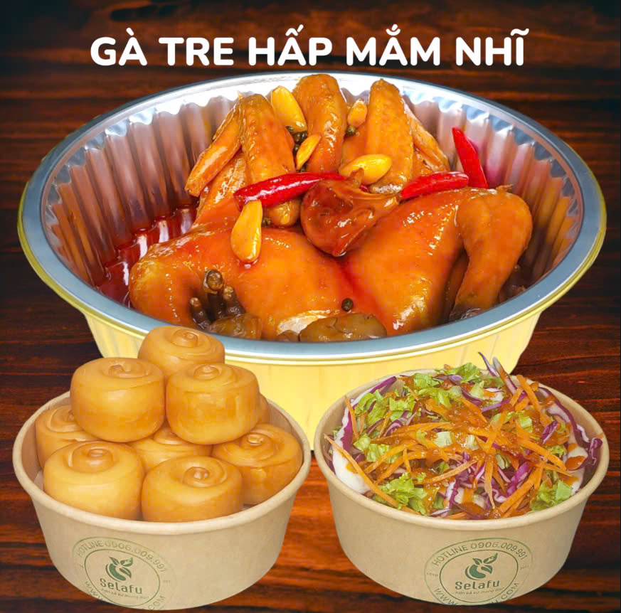 GÀ TRE HẤP MẮM NHĨ 